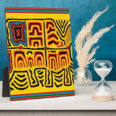 クナ・インディアン部族の歩くカメ フォトプラーク (側面)