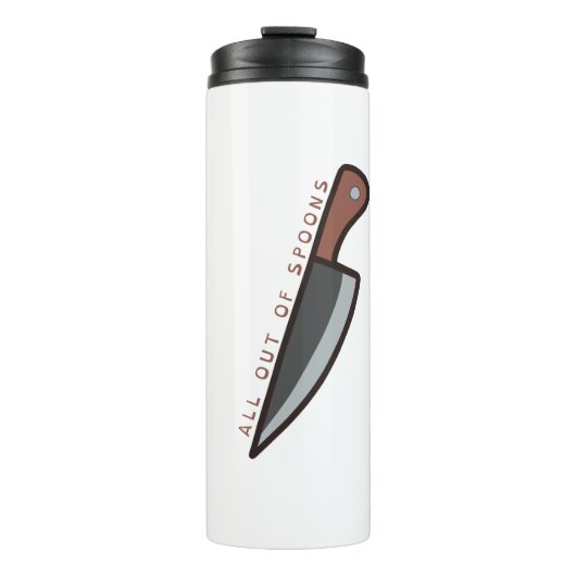 クニとスプーンの障害の漫画のかわいい タンブラー (正面)