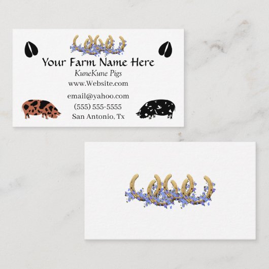 クネクネピグビジネスカード 名刺 (正面/裏面)