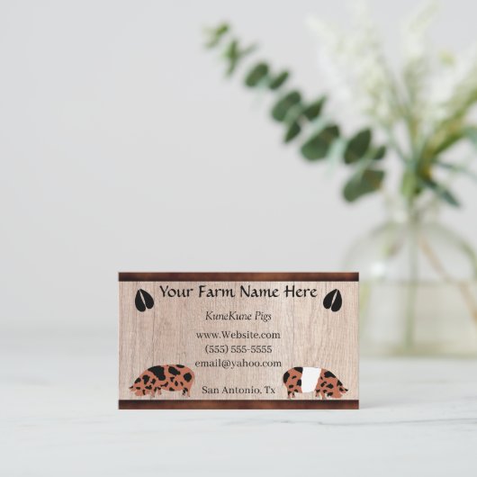 クネクネピグ 名刺 (スタンド正面)