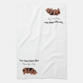 クネクパーソナライズされたネ豚 キッチンタオル (縦)