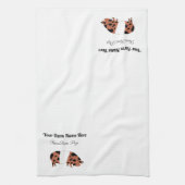 クネクパーソナライズされたネ豚 キッチンタオル (縦)