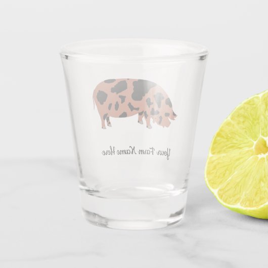 クネパーソナライズされたクネピグファーム ショットグラス (裏面)