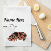 クネパーソナライズされたクネピグ キッチンタオル (四つ折り)