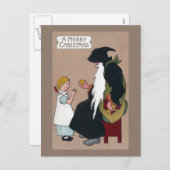 クネヒトルプレヒトヴィンテージドイツのクリスマス民俗学 シーズンポストカード (正面/裏面)