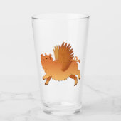 クネ飛んでいるクネピグ タンブラーグラス (正面)