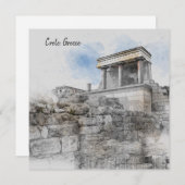 クノッソス宮殿のホリデーカード - 古代クレタ島の旅 シーズンカード (正面/裏面)