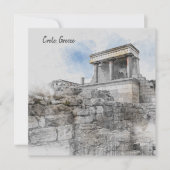 クノッソス宮殿のホリデーカード - 古代クレタ島の旅 シーズンカード (正面)