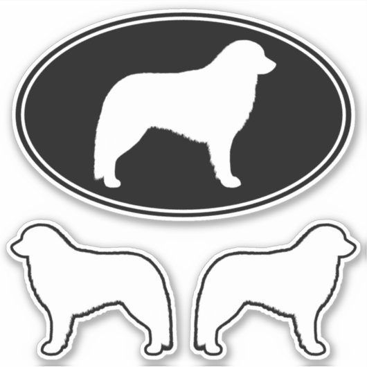 クバスズドッグのシルエットのビニールステッカーセット シール (正面)