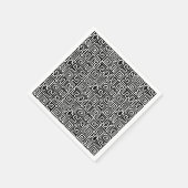 クバスタイルパターン071019 – 白黒 スタンダードカクテルナプキン (角)