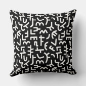 クバスタイルパターン121019 – 黒に白 クッション (裏面)