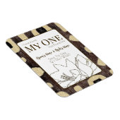 クバ布パターン部族アフリカ日付を保存 マグネット (右側)