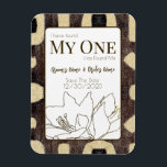 クバ布パターン部族アフリカ日付を保存 マグネット<br><div class="desc">部族アフリカの結婚式</div>