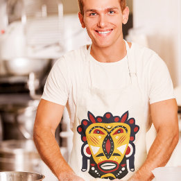 クバ族の仮面 スタンダードエプロン