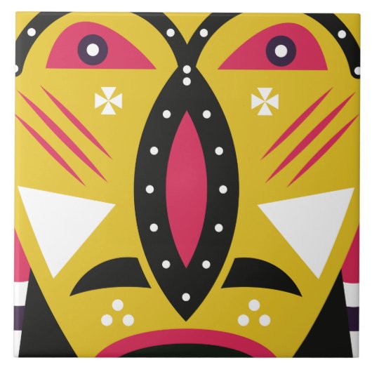 クバ族 タイル (正面)