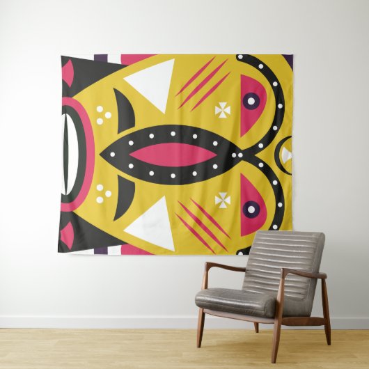 クバ族 タペストリー (インサイチュ(横))