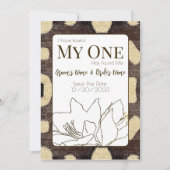 クバ泥の布のパターン部族のアフリカ結婚ズ セーブザデート (正面)