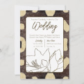 クバ泥の布のパターン部族のアフリカ結婚ズ 招待状 (正面)