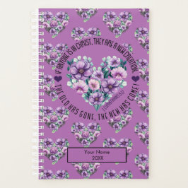 クパーソナライズされたリスチャン2コリンチアン5:17聖書 プランナー手帳