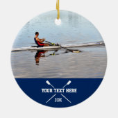 クパーソナライズされたルー・ローグ・クラブ・チーム名年 セラミックオーナメント (裏面)