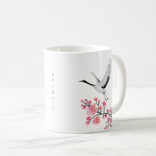 クパーソナライズされたレ日本のーンとさくらんぼ コーヒーマグカップ (正面右)