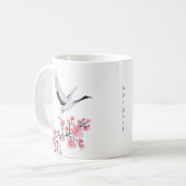 クパーソナライズされたレ日本のーンとさくらんぼ コーヒーマグカップ (正面左)