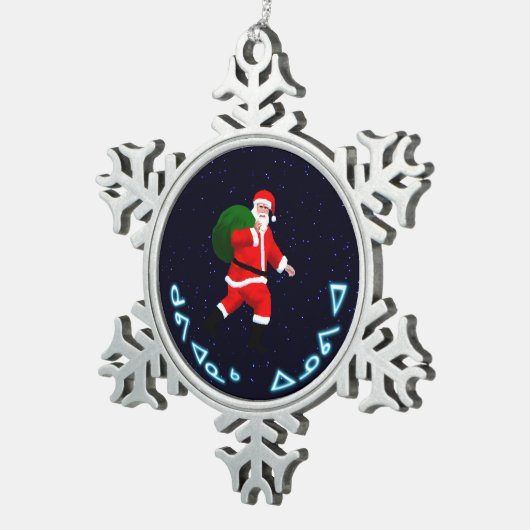 クビアーナックインノヴィアサンタクロース スノーフレークピューターオーナメント (右)