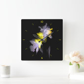 クビスト水仙 スクエア壁時計 (ホーム)