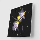 クビスト水仙 スクエア壁時計 (傾斜)