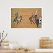 クビライ・カーン(1214-94)狩り(詳細)、元のダイナス ポスター (キッチン)