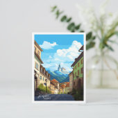 クフスタインオーストリアヴィンテージ旅行イラストレーション ポストカード (スタンド正面)