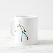 クブブをプレイする棒人間 コーヒーマグカップ (正面左)