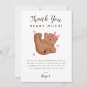クブベアーガールバースデーパーティー サンキューカード (正面)