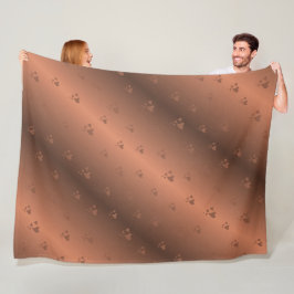 クプファー，ブラウン，クリスマス，ハート,クリスマス，光沢， フリースブランケット