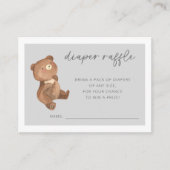 クマおむつラッフルグレーのエンクロージャカード エンクロージャーカード (正面)