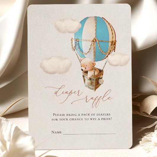 クマおむつラッフルチケットエンクロージャカード エンクロージャーカード