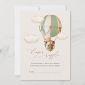 クマおむつラッフルチケットエンクロージャカード 招待状 (正面)