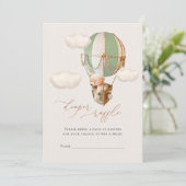 クマおむつラッフルチケットエンクロージャカード 招待状 (スタンド正面)