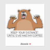 クマおもしろいはコーヒーの前で獰猛だ シール (シート)