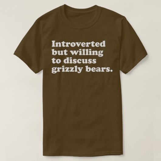 クマおもしろいグリズリー男性の女性または子供 Tシャツ (デザイン正面)