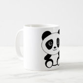 クマおもしろいパンダ コーヒーマグカップ (正面左)