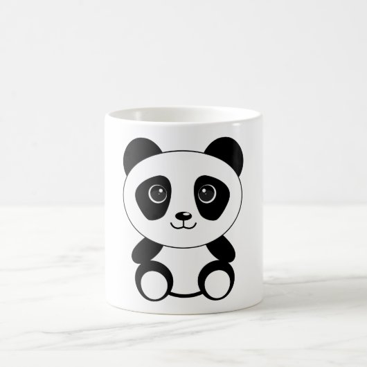 クマおもしろいパンダ コーヒーマグカップ (中央)