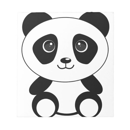 クマおもしろいパンダ ノートパッド (正面)