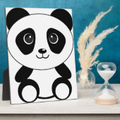 クマおもしろいパンダ フォトプラーク (側面)