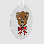 クマおもしろい顔 オーナメント (正面)