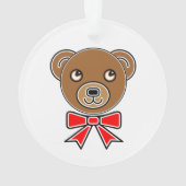 クマおもしろい顔 オーナメント (裏面)