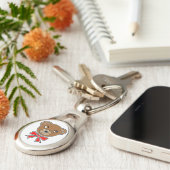 クマおもしろい顔 キーホルダー (側面)