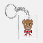 クマおもしろい顔 キーホルダー (正面左)