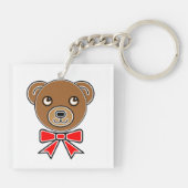 クマおもしろい顔 キーホルダー (裏面)