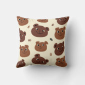 クマおもしろい顔 クッション (裏面)